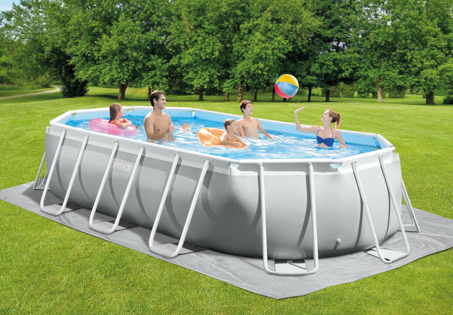 Oval Prism Frame Swimming Pool 16'6" x 9' x 48"